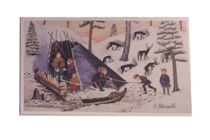 Lappalainen on pystyttänyt laavun 4€